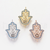 Brass Micro Pave Cubic Zirconia Links ZIRC-L067-05-NR-1