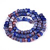 Handmade Millefiori Glass Beads Strands LAMP-T021-27A-03-2