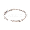 Brass Pave Colorful Glass Hinged Bangles for Women BJEW-S147-21B-P-3