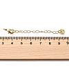 Brass Micro Pave Cubic Zirconia End With Chain KK-V011-27G-3