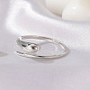 Snake Brass Micro Pave Cubic Zirconia Cuff Rings FS-WG5D2E3-12-1