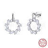 925 Sterling Silver Stud Earrings EJEW-C146-01P-2