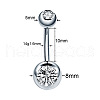 Clear Cubic Zirconia Belly Button Rings WG9960A-11-1