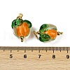 304 Stainless Steel with Handmade Lampwork Pendants STAS-Q352-02G-G-3