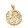 Real 18K Gold Plated Zodiac Theme Brass Pendants KK-M273-04C-G-1
