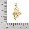 Brass Micro Pave Cubic Zirconia Pendants KK-D353-01G-3