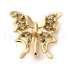 3 Hole Brass Micro Pave Cubic Zirconia Multi-strand Links KK-G503-36G-03-1