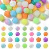 Luminous 56pcs 28 Color Round Food Grade Silicone Beads SIL-CJ0001-31-1
