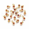 Brass with Single Cubic Zirconia Charms ZIRC-F095-03G-07-1