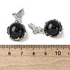 Natural Mixed Stone Round Pendants G-G207-01P-4