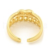 Clear Cubic Zirconia Open Cuff Ring RJEW-L121-004G-3