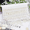 Polyester & Imitation Pearl Beaded Tassel Ribbon OCOR-XCP0002-82-6