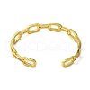 Oval Cubic Zirconia Cuff Bangles BJEW-P336-08G-3