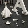 100Pcs 10 Style Tibetan Style Alloy Balance Pendants TIBEP-CJ0002-08-4