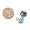 Electroplate Glass Beaded  Pendants PALLOY-JF03995-2