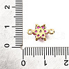 Brass Micro Pave Orchid Cubic Zirconia Links KK-D356-02A-G-3