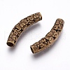 Flower Pattern Hollow Alloy Tube Beads PALLOY-K192-55AB-NF-2