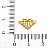925 Sterling Silver Micro Pave Cubic Zirconia Connector Charms STER-U009-03G-01-3