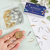 SUNNYCLUE 80Pcs 2 Colors 304 Stainless Steel Earring Hooks STAS-SC0009-24-3