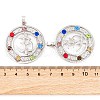 Chakra Alloy Micro Pave Rhinestone Pendants G-NH0025-07P-3