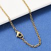 Ion Plating(IP) 304 Stainless Steel Unisex Cable Chain for Necklace STAS-P045-01G-B-1