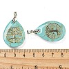 Synthetic Turquoise Teardrop Pendants G-Q175-01F-3