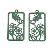 430 Stainless Steel Filigree Pendants STAS-S108-20B-2