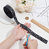   25 Yards Polyester Star Print Grosgrain Ribbon OCOR-PH0004-09-3
