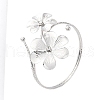 Flower Alloy Arm Cuff Bangles for Girl Women AJEW-A063-01A-P-4
