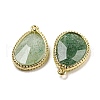 Natural Green Strawberry Quartz Faceted Pendants G-M431-14G-04-2