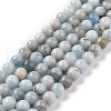 Natural Aquamarine Beads Strands G-F641-02-8mm-01A-1