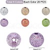   Spray Painted Acrylic Beads ACRP-PH0001-03-WH-4