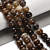 Dyed Natural Banded Agate Beads Strands G-G175-A08-01-1