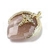 Natural Sunstone Pendants G-U019-01G-05-2