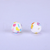 Printed Round Silicone Focal Beads SI-JX0056A-94-1