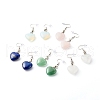 Natural & Synthetic Mixed Heart  Gemstone Dangle Earrings EJEW-JE04574-1