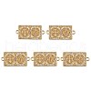5Pcs Brass Micro Pave Clear Cubic Zirconia Connector Charms ZIRC-SZ0004-50B-1