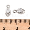 Brass Micro Pave Clear Cubic Zirconia Charms KK-C054-10P-3