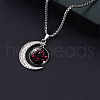 Alloy & Glass Luminous Moon Constellation Pendant Necklaces WG12A0F-10-1