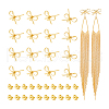 Unicraftale 20Pcs Bowknot Brass Stud Earring Findings KK-UN0002-26-1