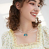 HOBBIESAY 16Pcs 8 Styles Natural Mixed Stone Chip Copper Wire Wrapped Pendants FIND-HY0003-6