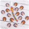 GOMAKERER 14Pcs 7 Colors Tiger Food Grade Eco-Friendly Silicone Focal Beads SIL-GO0001-03-7