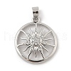 Brass Micro Pave Cubic Zirconia Pendants KK-Z111-01P-1