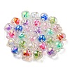 UV Plating Rainbow Iridescent Acrylic Beads OACR-F004-02-3