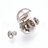 925 Sterling Silver Micro Pave Clear Cubic Zirconia European Clasps STER-T007-140P-2