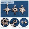   60Pcs 3 Styles Alloy Rhinestone Pendants FIND-PH0020-28-4