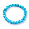 Synthetic Turquoise Beads Stretch Bracelets BJEW-F380-01-B03-1