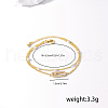 Brass Curb Chain Multi-strand Bracelets AC9021-1-4