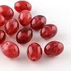 Oval Imitation Gemstone Acrylic Beads OACR-R049-M-2