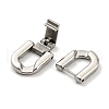 Non-Tarnish 304 Stainless Steel Fold Over Clasps STAS-D026-01B-P-2